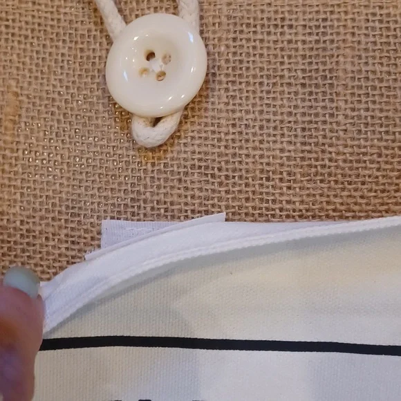 "Hello Weekend" Natural Burlap Tote Bag - Picture 2 of 7